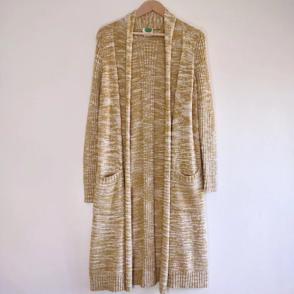 Anthropologie Abigail Boho Long Cardigan Patch Pockets Cabincore Praire Small - Picture 2 of 11